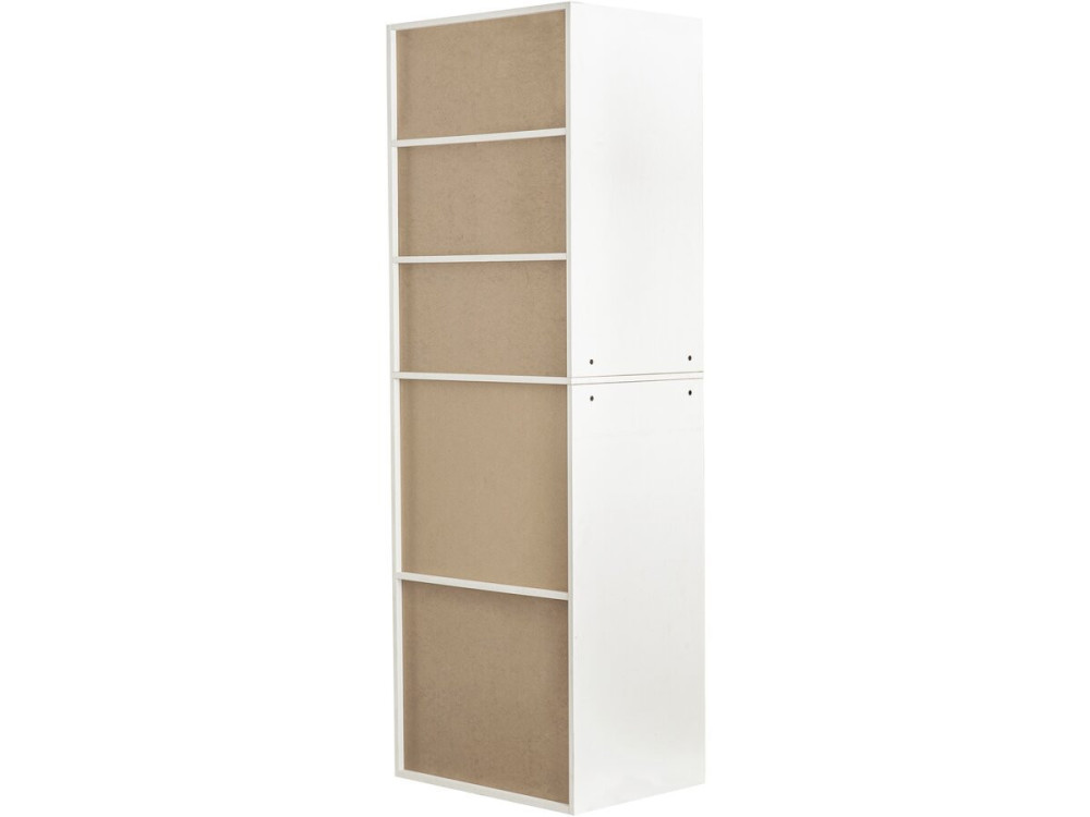 Opéra" kledingkast met 5 legplanken - 60 x 45 x 180 cm - Wit
