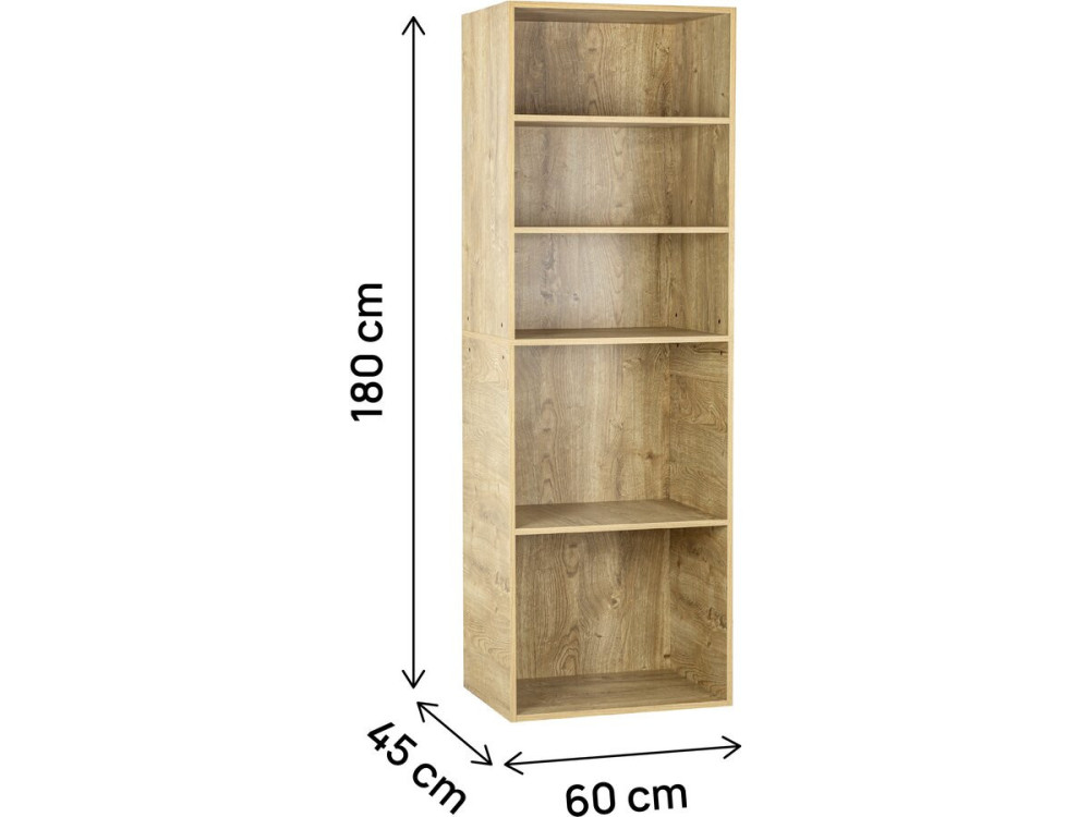 Opéra" kledingkast met 5 legplanken - 60 x 45 x 180 cm - Beige