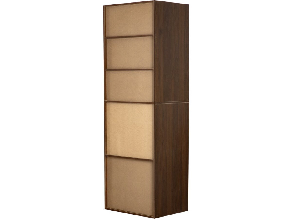 Opéra" kledingkast met 5 legplanken - 60 x 45 x 180 cm - Bruin