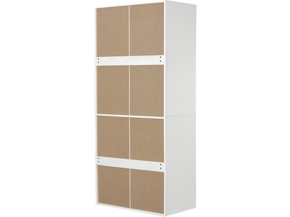 Kledingkast "Opéra" met 4 laden en 1 hangruimte - 80 x 45 x 180 cm - Wit