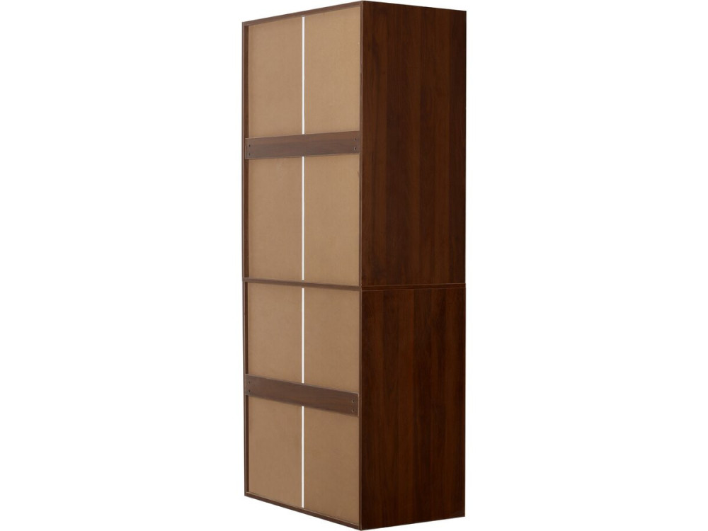 Kledingkast "Opéra" met 4 laden en 1 hangruimte - 80 x 45 x 180 cm - Bruin