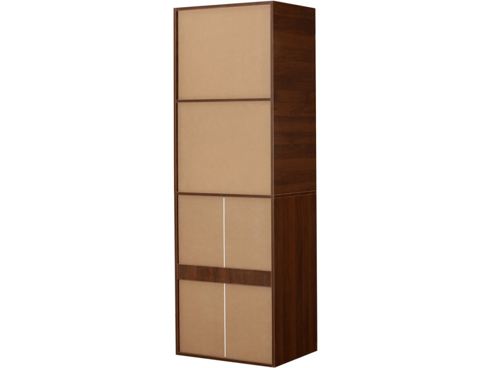 Kledingkast "Opéra" met 5 laden en 2 legplanken - 60 x 45 x 180 cm - Bruin