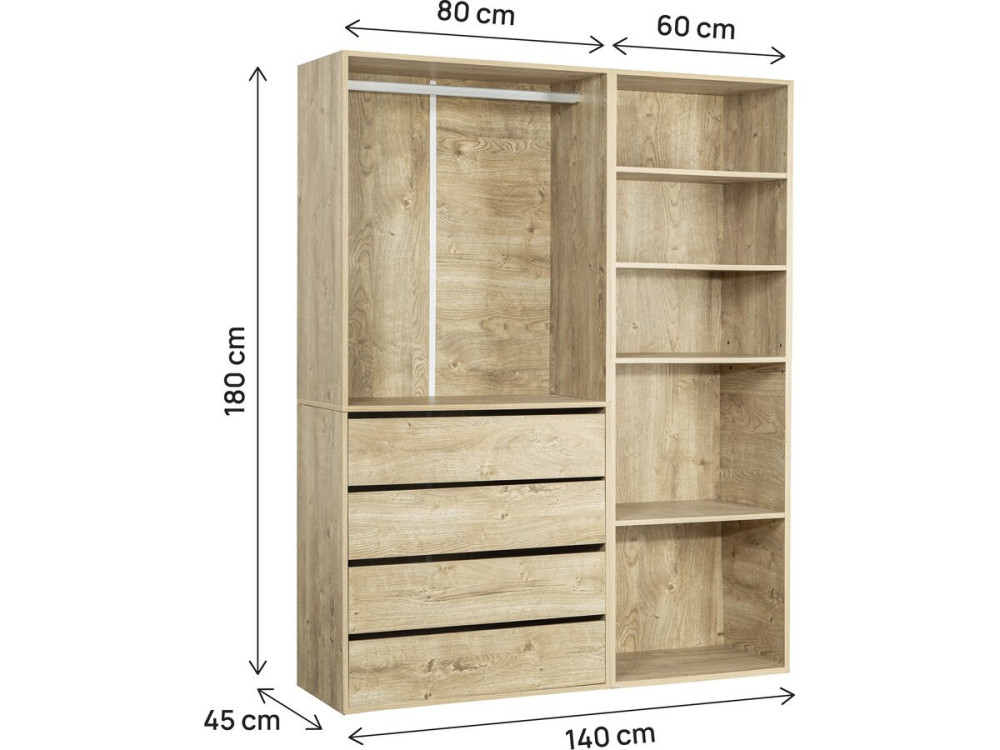 Opera" modulaire verkleedset - 2 eenheden - Beige