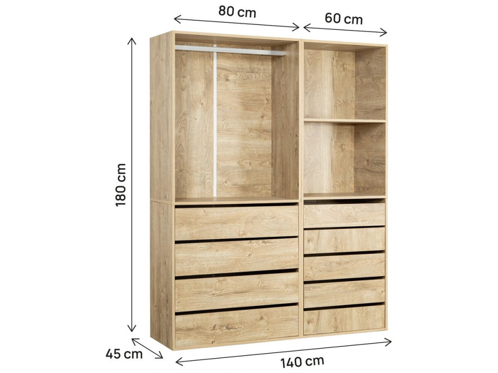 Opera" modulaire verkleedset - 2 eenheden - Beige