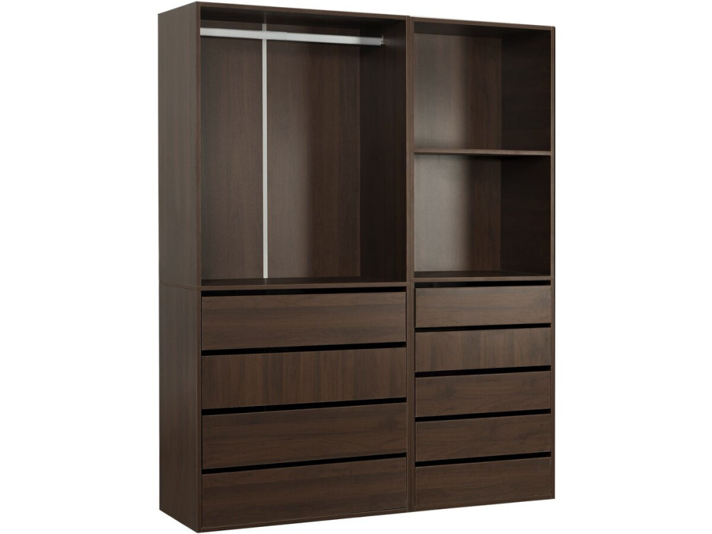 Opera" modulaire verkleedset - 2 eenheden - Bruin
