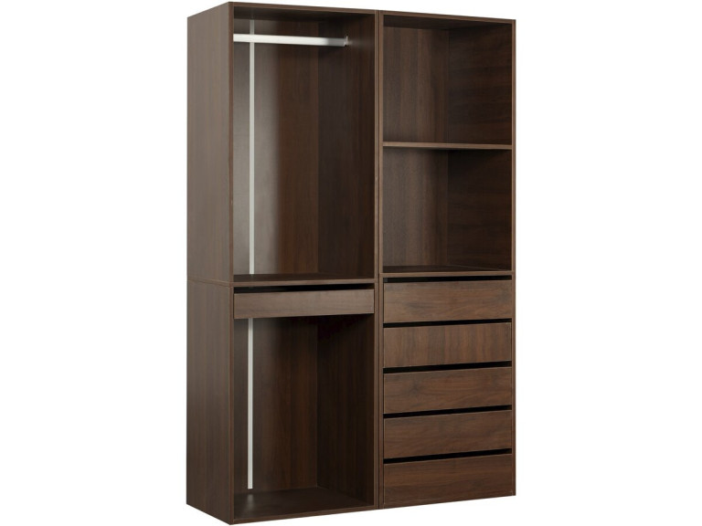 Opera" modulaire verkleedset - 2 eenheden - Bruin