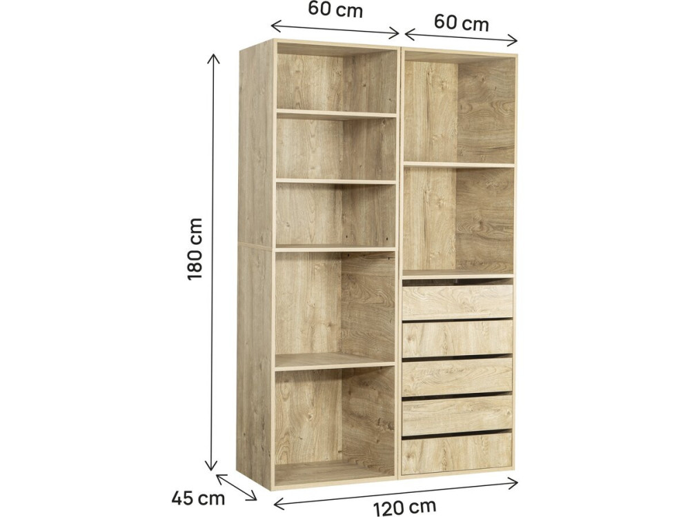Opera" modulaire verkleedset - 2 eenheden - Beige