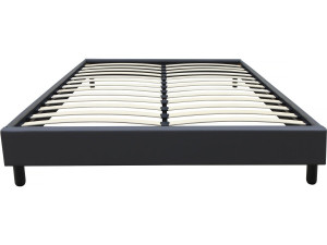 Tweepersoonsbed bedframe bed "Andy" - 160 x 200 cm - PVC - Grijs antraciet