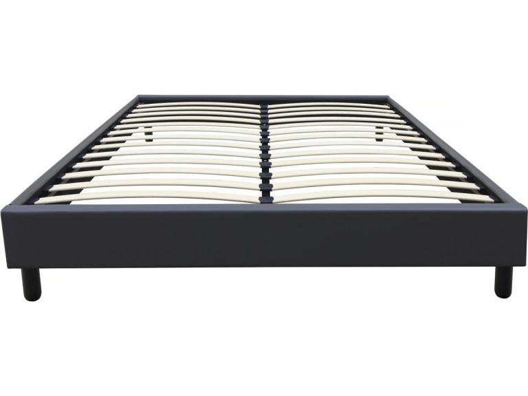 Tweepersoonsbed bedframe bed "Andy" - 160 x 200 cm - PVC - Grijs antraciet