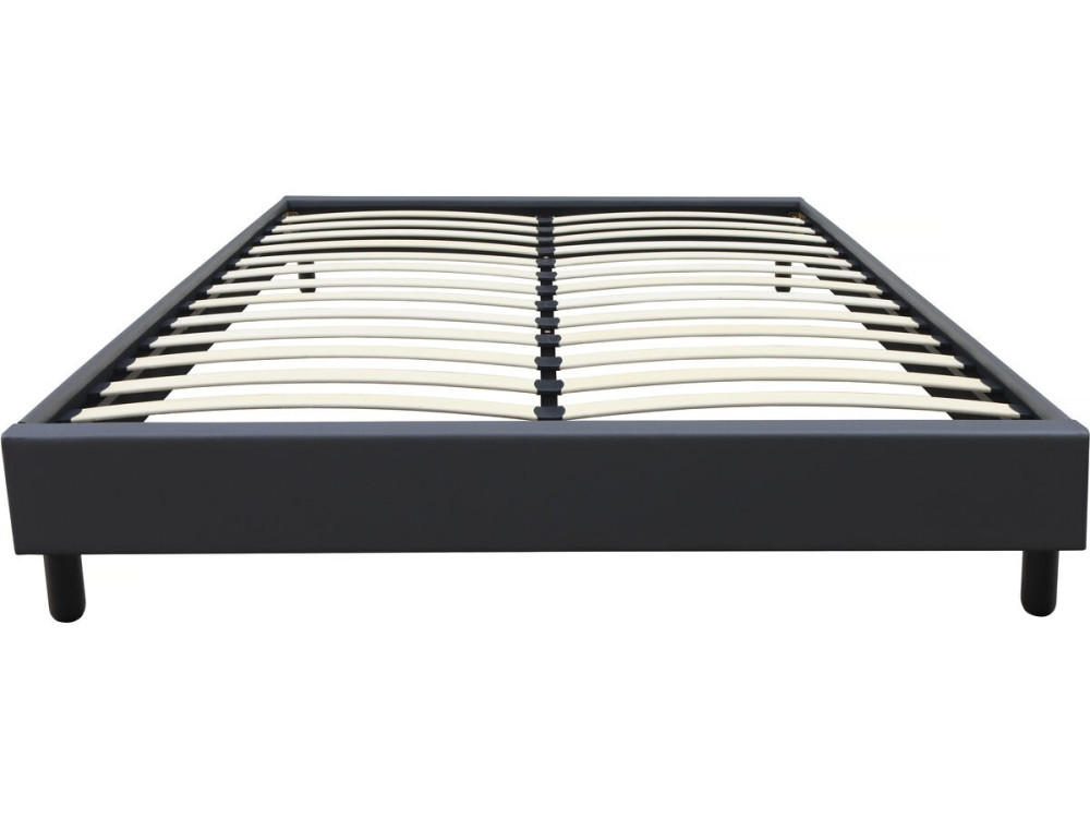 Tweepersoonsbed bedframe bed "Andy" - 160 x 200 cm - PVC - Grijs antraciet