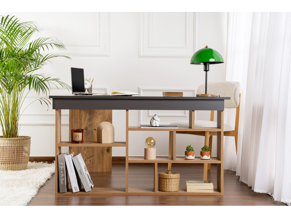 Houten bureau "Vesper" - 130 x 120 x 72 cm - AntracietAtlantisch grenen