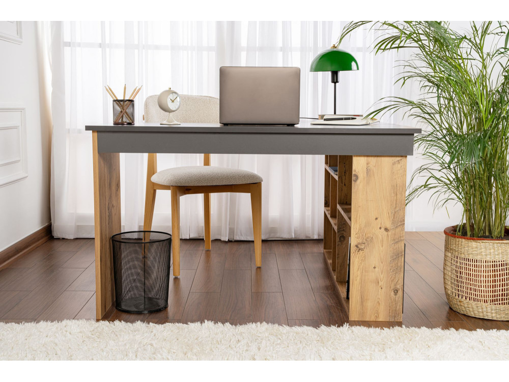 Houten bureau "Vesper" - 130 x 120 x 72 cm - AntracietAtlantisch grenen