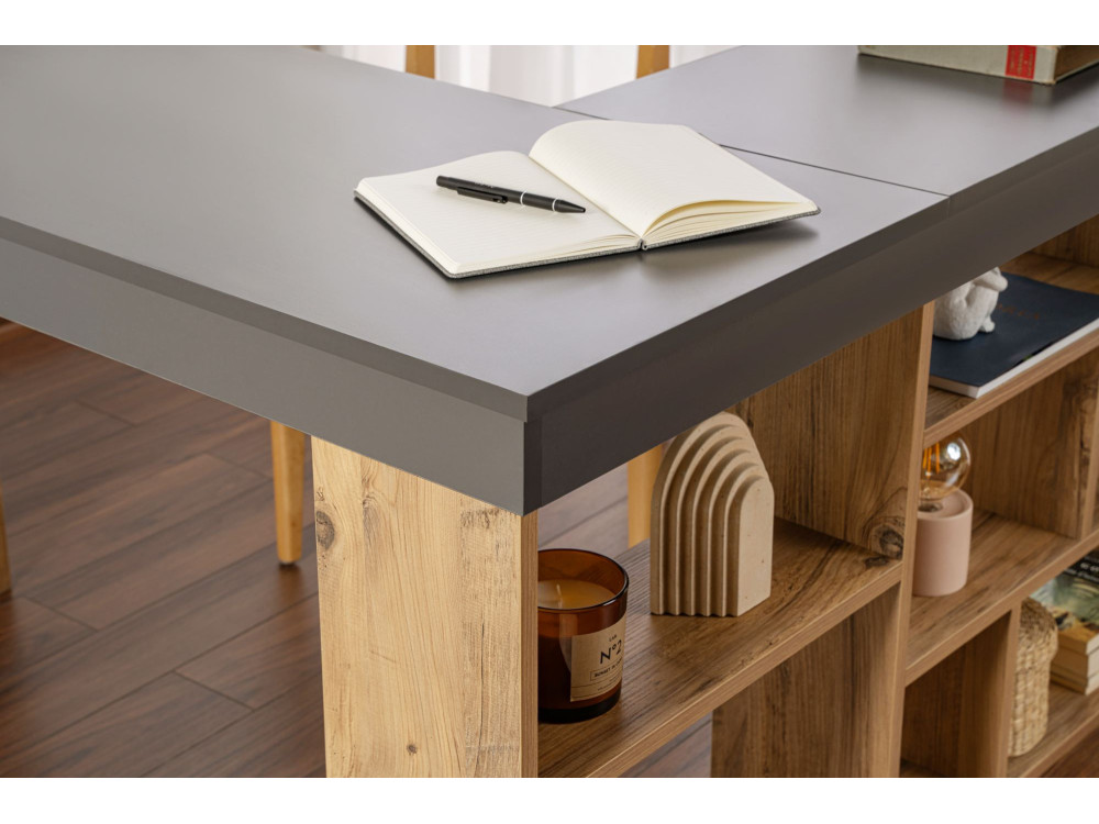 Houten bureau "Vesper" - 130 x 120 x 72 cm - AntracietAtlantisch grenen