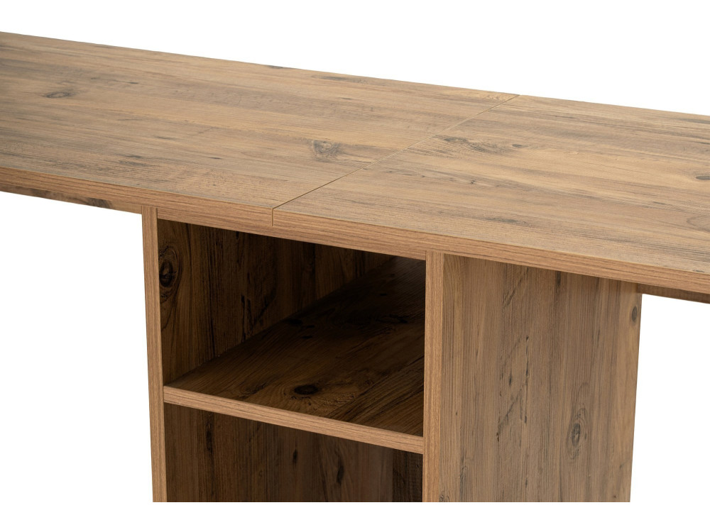 Bureau met twee bedden - 240 x 60 x 74 cm - Atlantic PineZwart