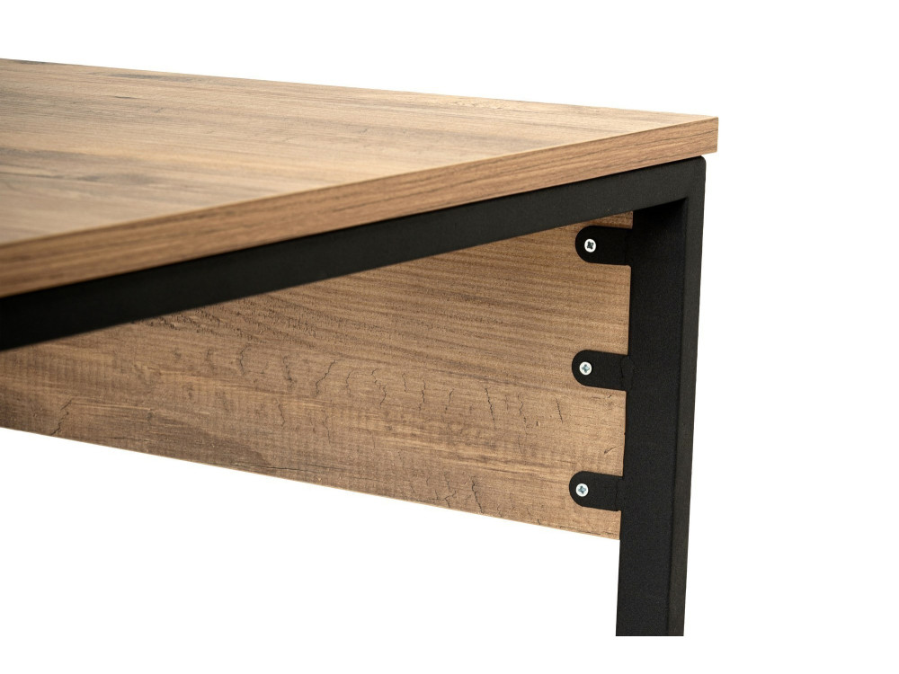 Bureau met twee bedden - 240 x 60 x 74 cm - Atlantic PineZwart