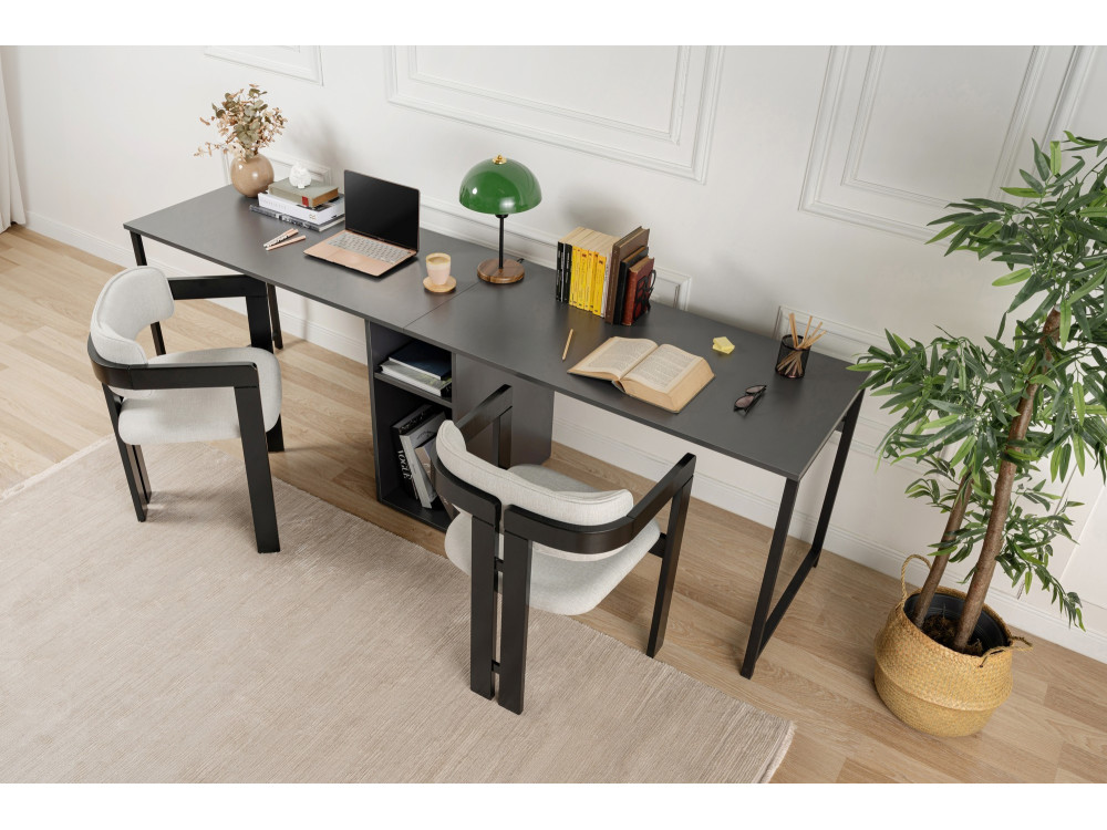Twin Bureau - 240 x 60 x 74 cm - AntracietZwart