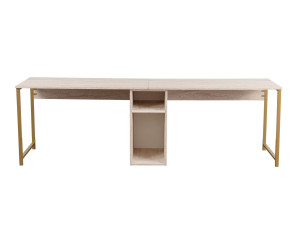 Bureau met twee stoelen - 240 x 60 x 74 cm - TravertinOr