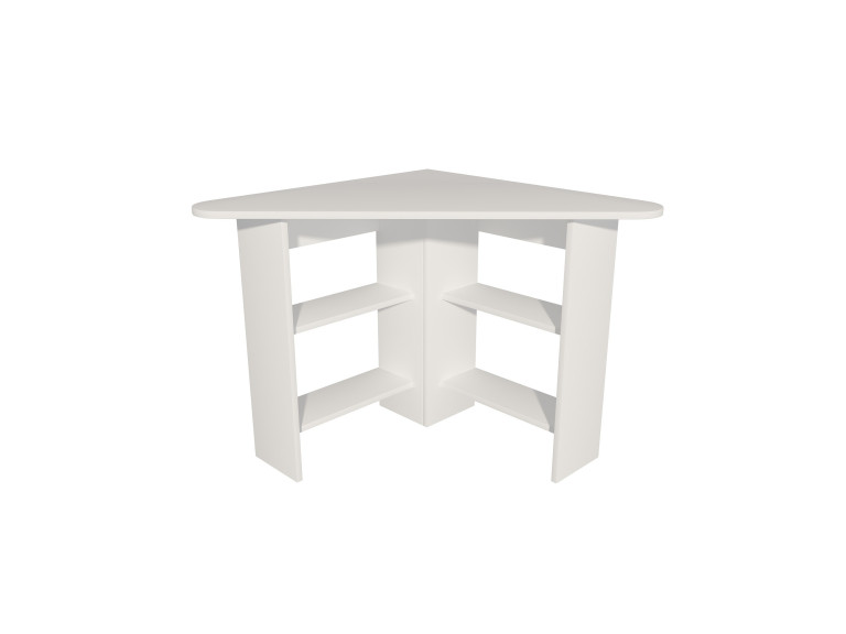 Houten hoekbureau - 80 x 80 x 73 cm - Wit