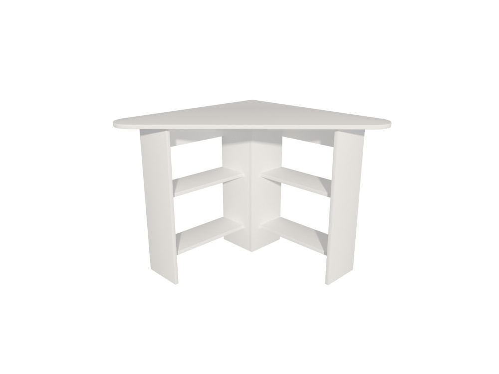 Houten hoekbureau - 80 x 80 x 73 cm - Wit