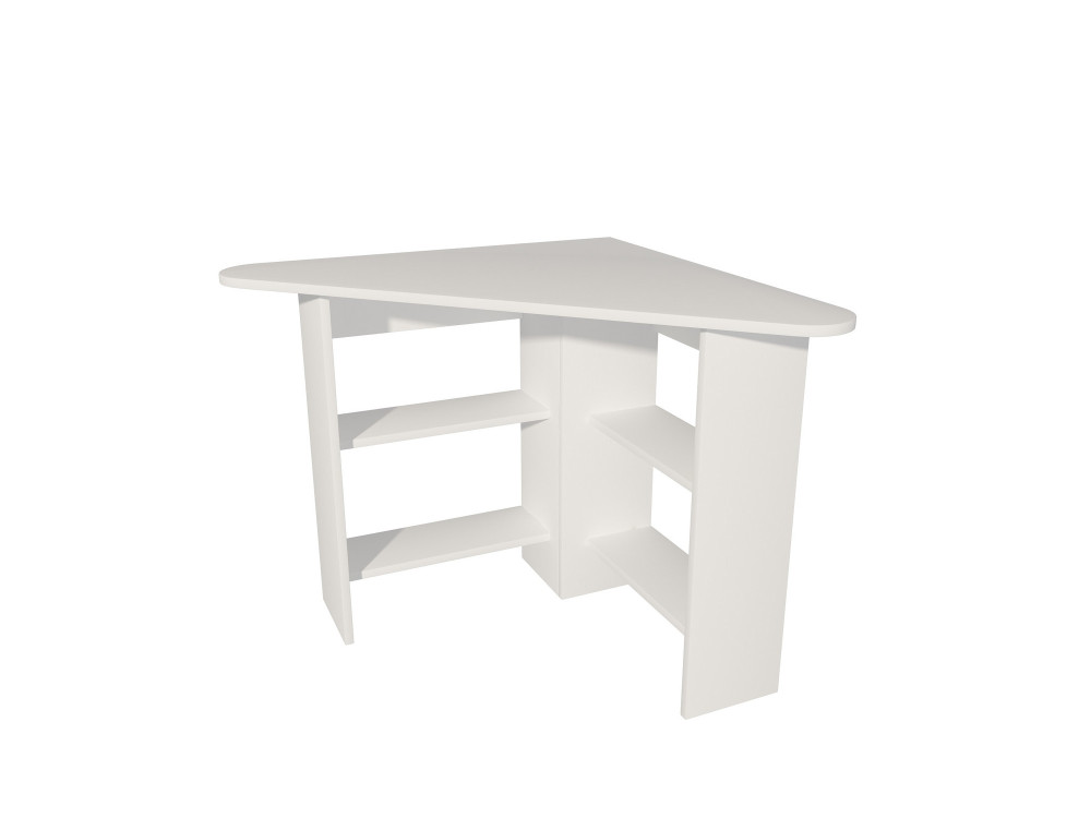 Houten hoekbureau - 80 x 80 x 73 cm - Wit
