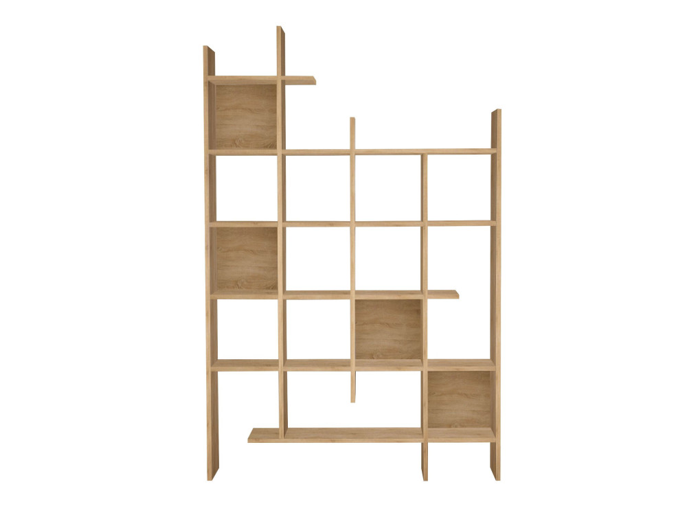 Houten boekenkast "Manco" - 122 x 25 x 188 cm - Eikenhout