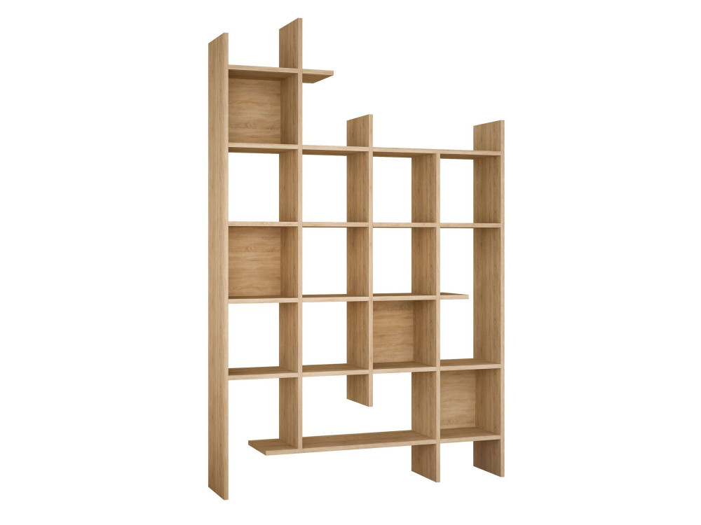 Houten boekenkast "Manco" - 122 x 25 x 188 cm - Eikenhout