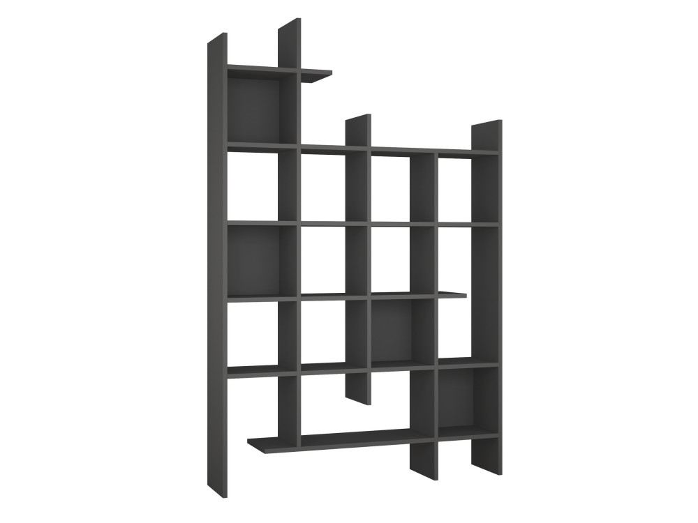 Houten boekenkast "Manco" - 122 x 25 x 188 cm - Antraciet