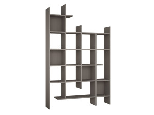 Houten boekenkast "Manco" - 122 x 25 x 188 cm - Licht mokkabruin