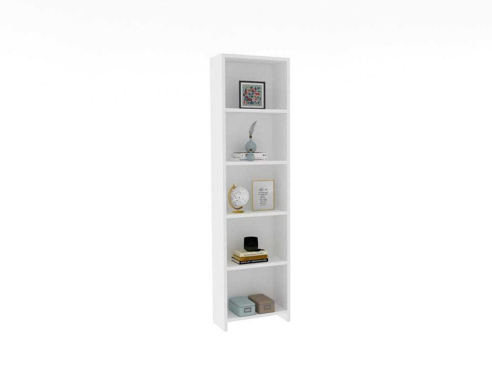Houten boekenkast "Barkin" - 40 x 19 x 150 cm - Wit