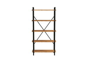 Houten boekenkast "Nero" - 90 x 33 x 180 cm - Atlantic PineZwart