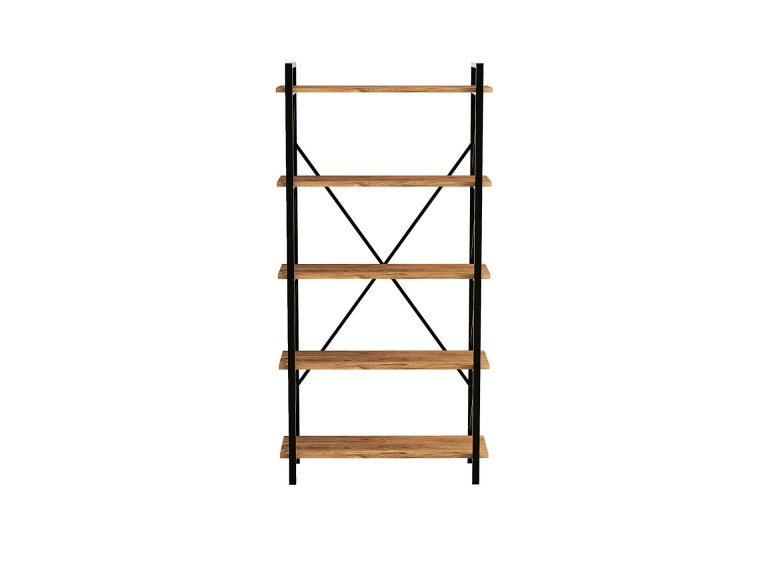 Houten boekenkast "Nero" - 90 x 33 x 180 cm - Atlantic PineZwart