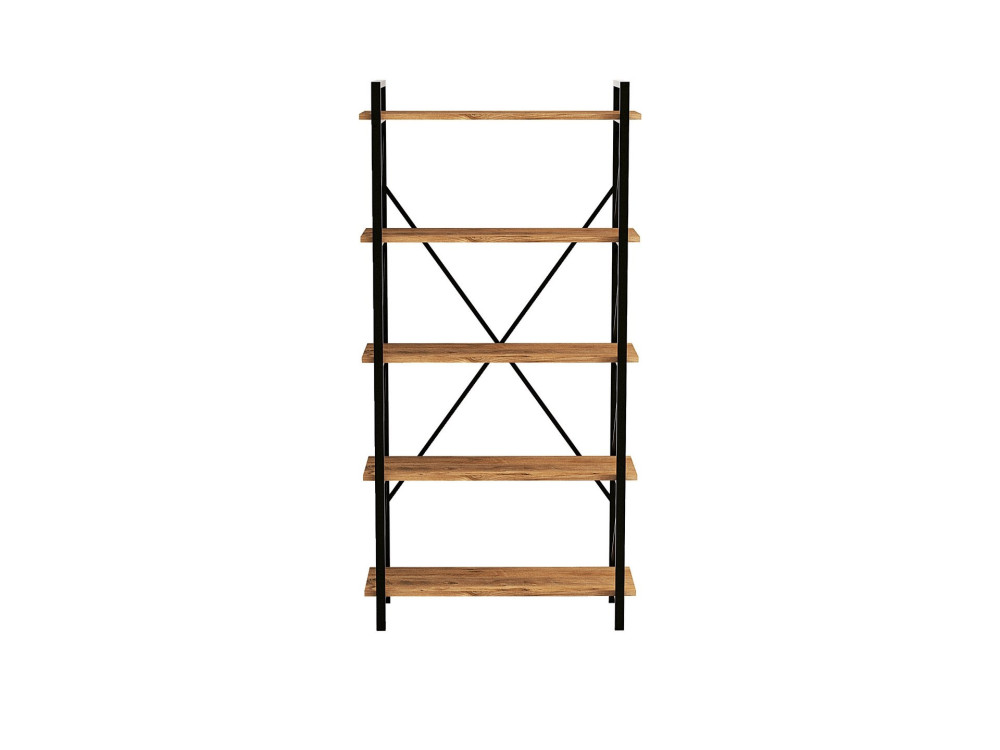 Houten boekenkast "Nero" - 90 x 33 x 180 cm - Atlantic PineZwart