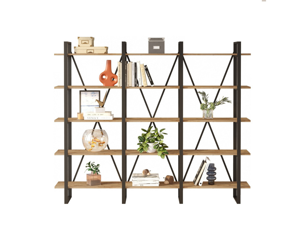 Houten boekenkast ML4 - 219 x 34 x 180 cm - Atlantisch grenen