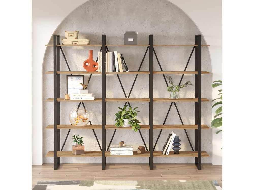 Houten boekenkast ML4 - 219 x 34 x 180 cm - Atlantisch grenen