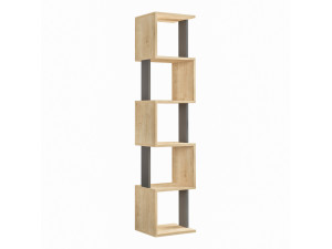 Houten boekenkast "Piri" - 35 x 30 x 161 cm - Sonoma EikAnthraciet