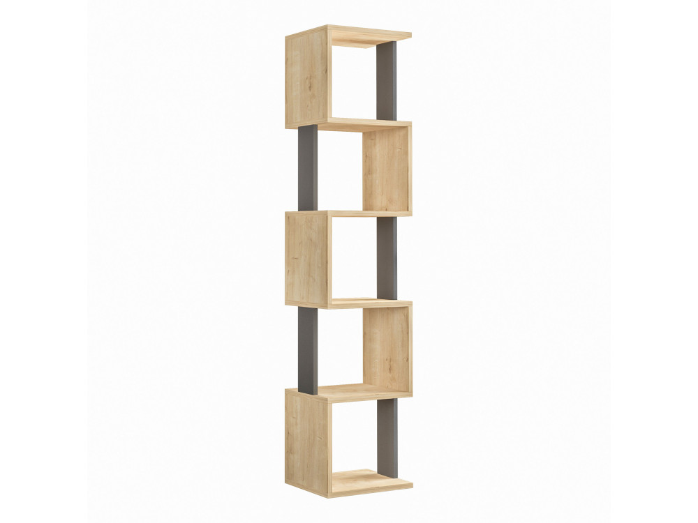 Houten boekenkast "Piri" - 35 x 30 x 161 cm - Sonoma EikAnthraciet