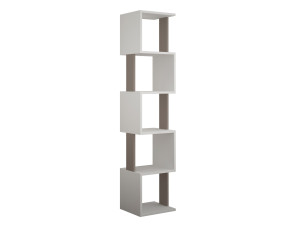 Houten boekenkast "Piri" - 35 x 30 x 161 cm - WitLichtmokka