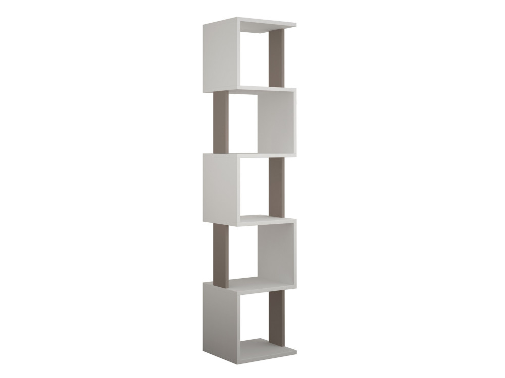 Houten boekenkast "Piri" - 35 x 30 x 161 cm - WitLichtmokka