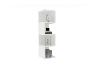 Houten boekenkast "Alin" - 27 x 25 x 95 cm - Wit
