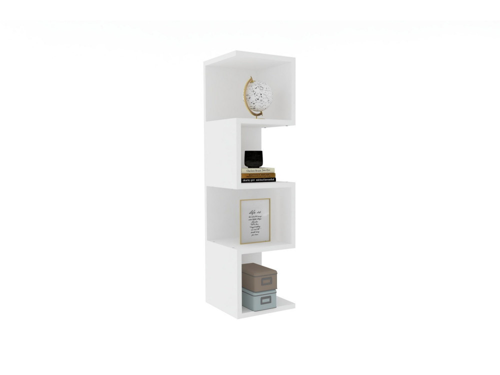 Houten boekenkast "Alin" - 27 x 25 x 95 cm - Wit
