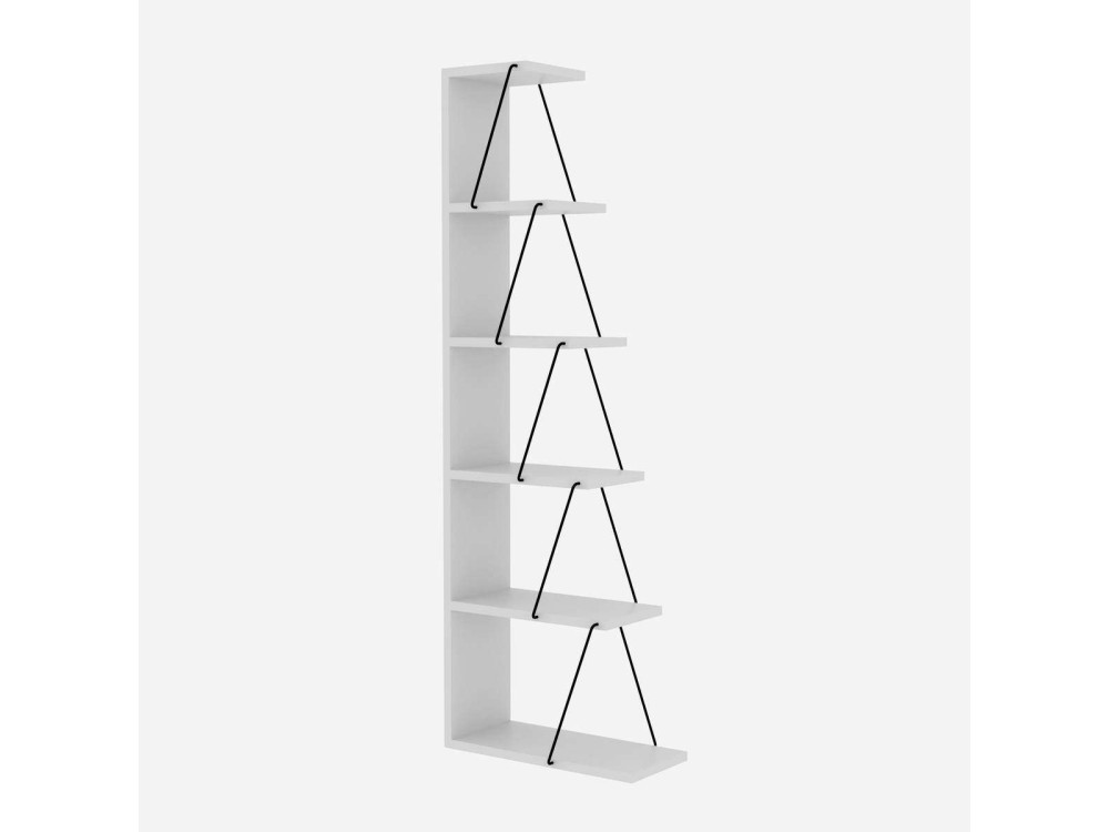 Houten boekenkast "Ayder" - 50 x 22 x 150 cm - Wit