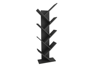 Houten boekenkast "Hitit" - 46 x 22 x 128 cm - Antraciet grijs