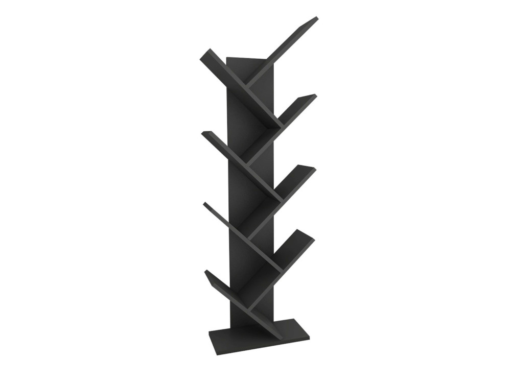 Houten boekenkast "Hitit" - 46 x 22 x 128 cm - Antraciet grijs