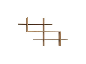 Halic" houten boekenkast - 150 x 22 x 82 cm - Eik