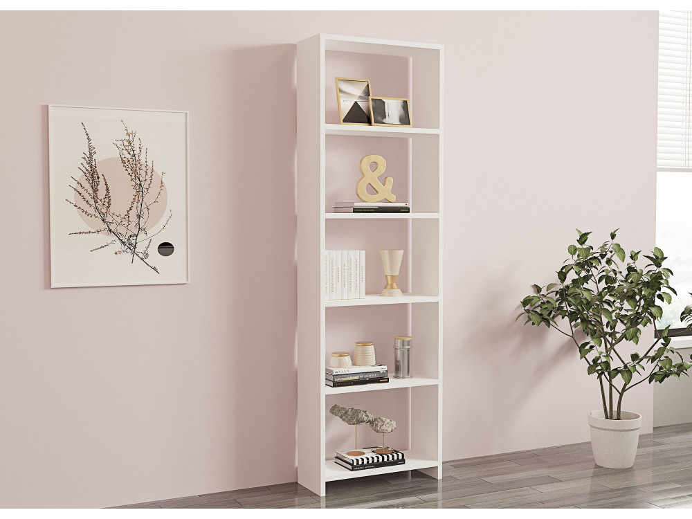 New" houten boekenkast - 50 x 19 x 160 cm - Wit