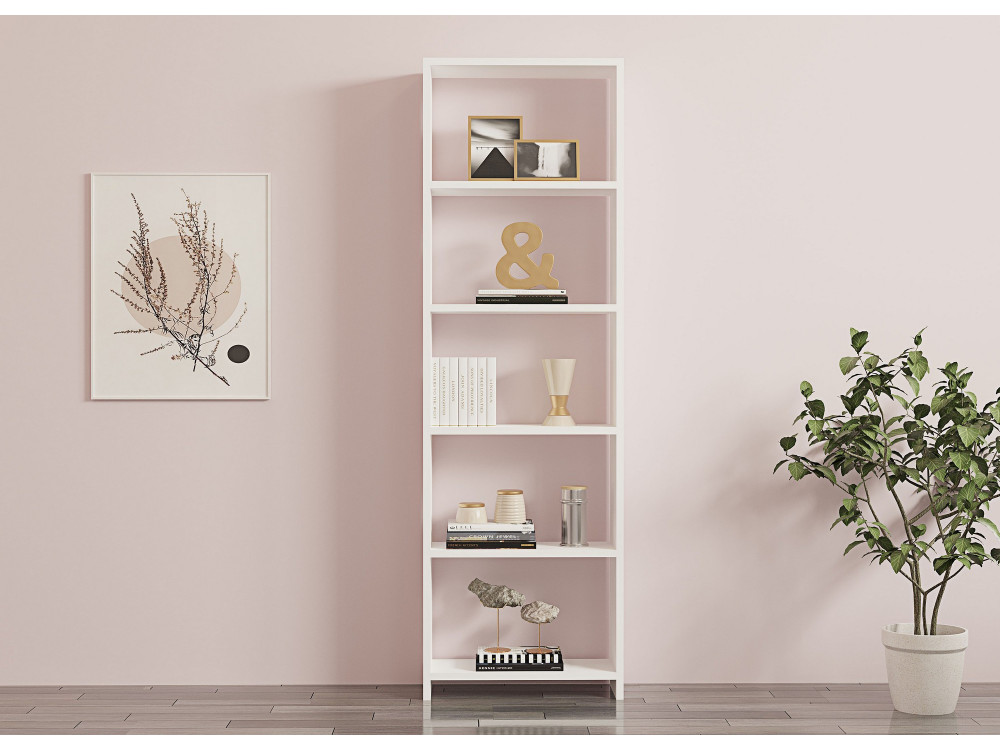 New" houten boekenkast - 50 x 19 x 160 cm - Wit
