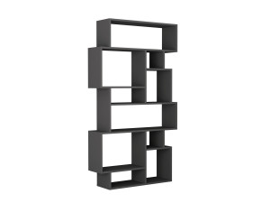 Houten boekenkast "Karmato" - 96 x 25 x 168 cm - Antracietgrijs