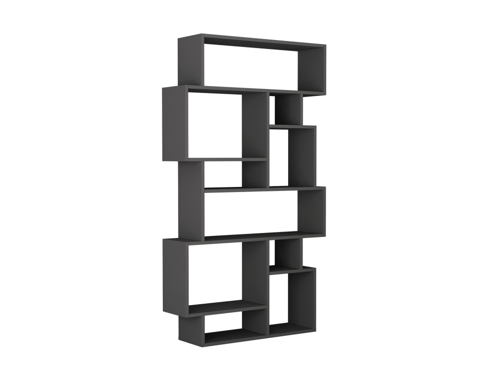 Houten boekenkast "Karmato" - 96 x 25 x 168 cm - Antracietgrijs