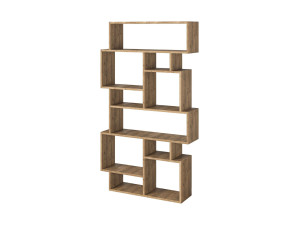 Houten boekenkast "Karmato" - 96 x 25 x 168 cm - Bruin