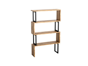 Houten boekenkast "Ceylan" - 80 x 22 x 128 cm - Notelaar